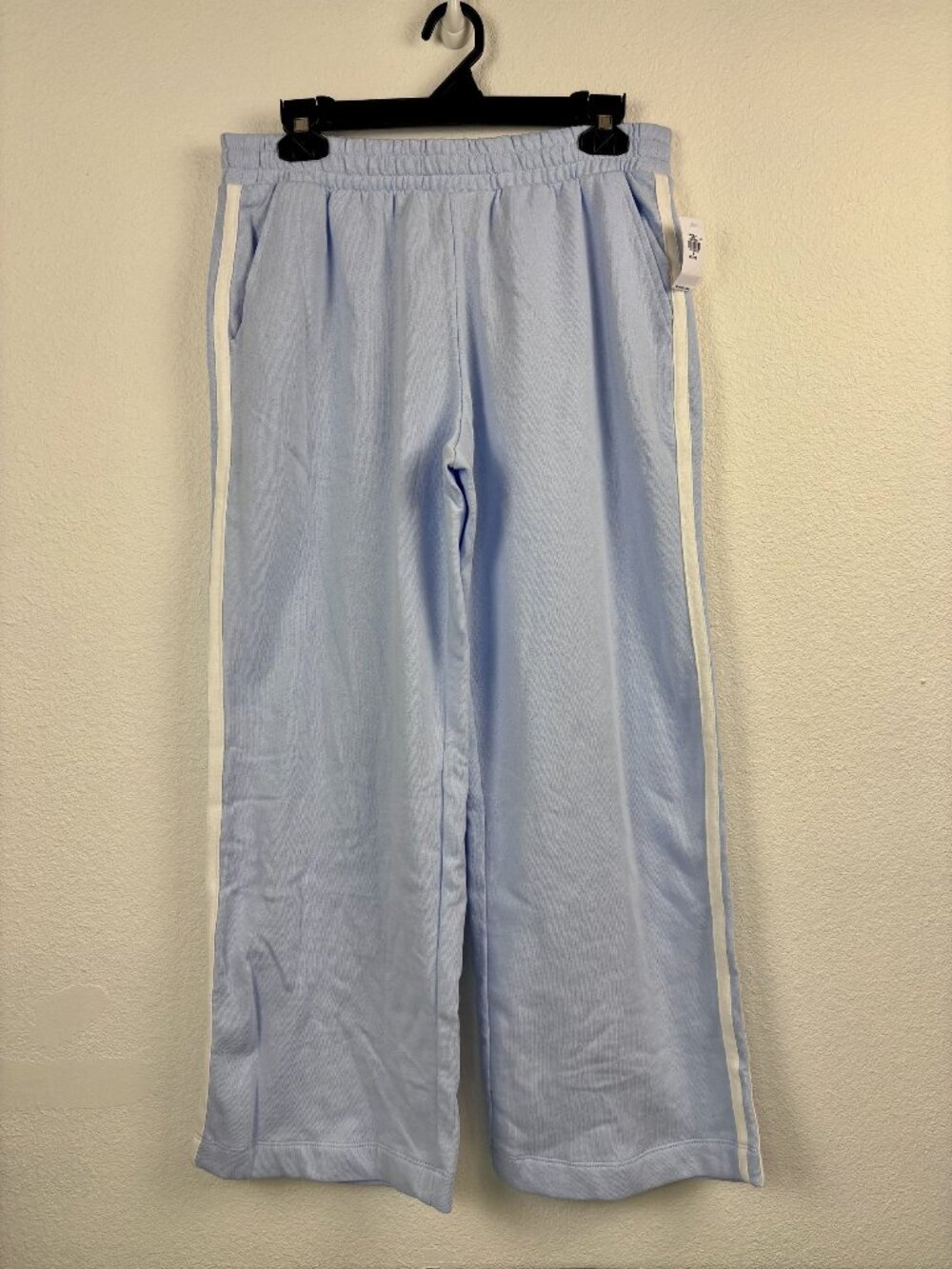 Old Navy womens medium petite light blue so comfy wide leg high rise sweatpants